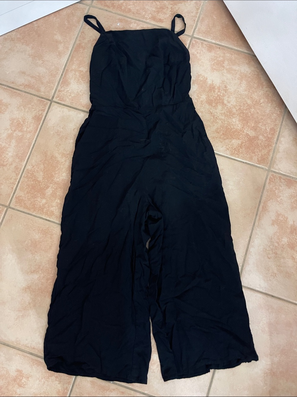 Old Navy Black Spaghetti-Strap Wide-Leg Jumpsuit